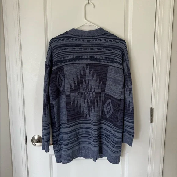 Lucky Brand Navy Geometric Cardigan - Picture 5 of 5